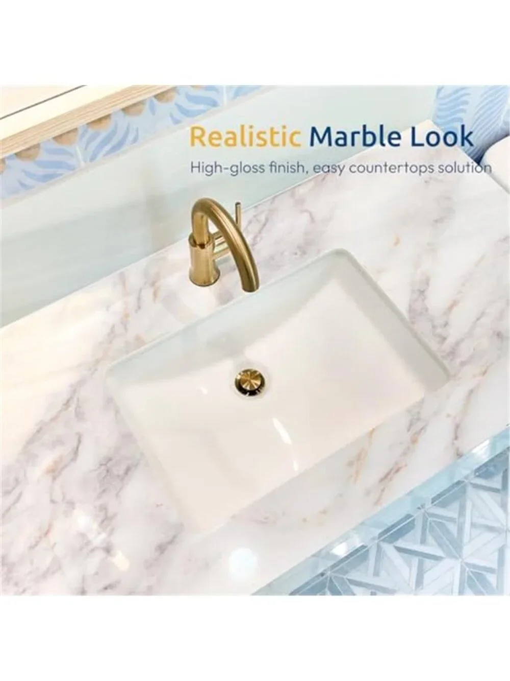 Marble Contact Paper Peel And Stick Wallpaper Countertop Cabinet Covering